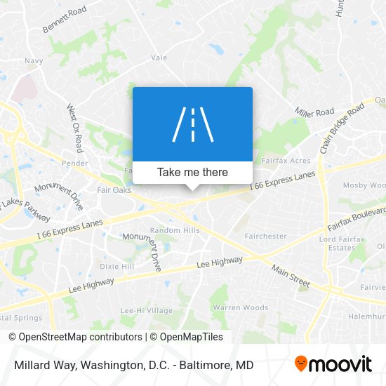 Millard Way map
