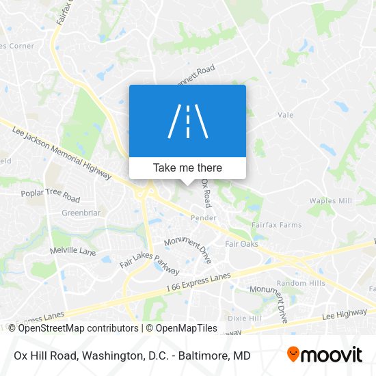 Ox Hill Road map