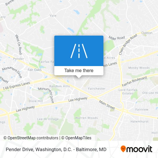 Pender Drive map