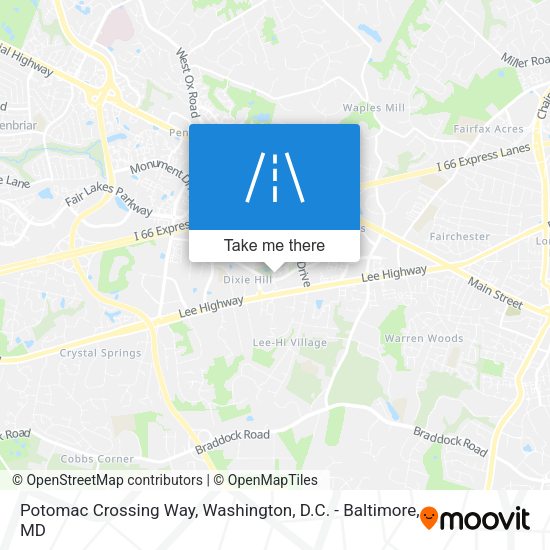 Potomac Crossing Way map