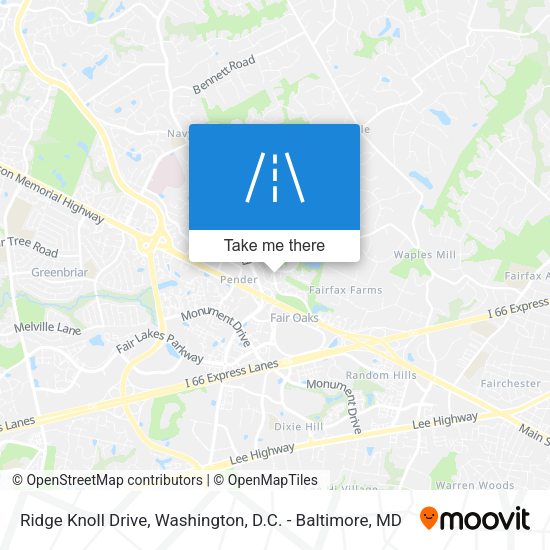 Ridge Knoll Drive map