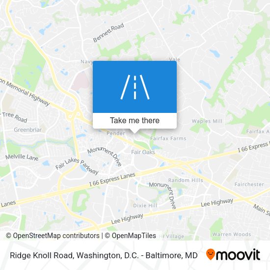 Ridge Knoll Road map