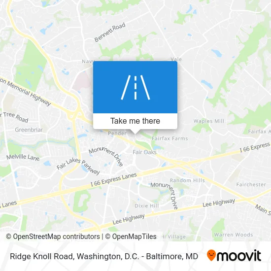 Ridge Knoll Road map