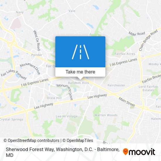 Sherwood Forest Way map
