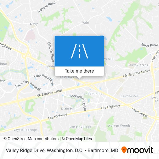 Mapa de Valley Ridge Drive