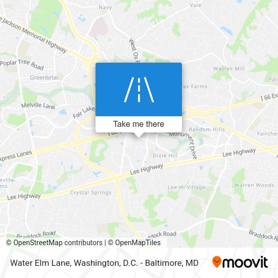 Water Elm Lane map