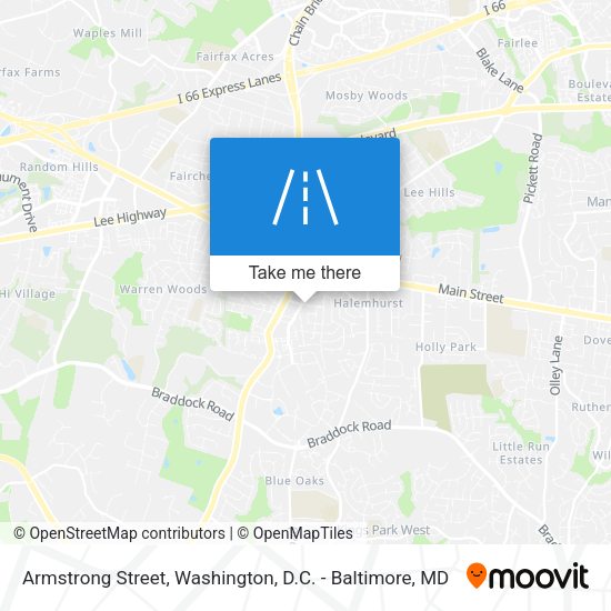 Armstrong Street map