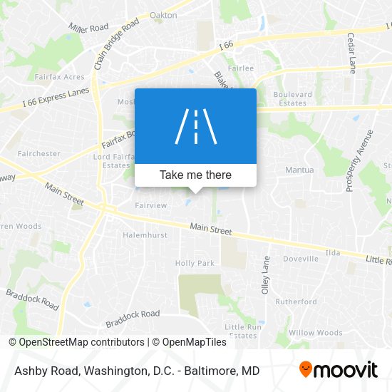 Ashby Road map