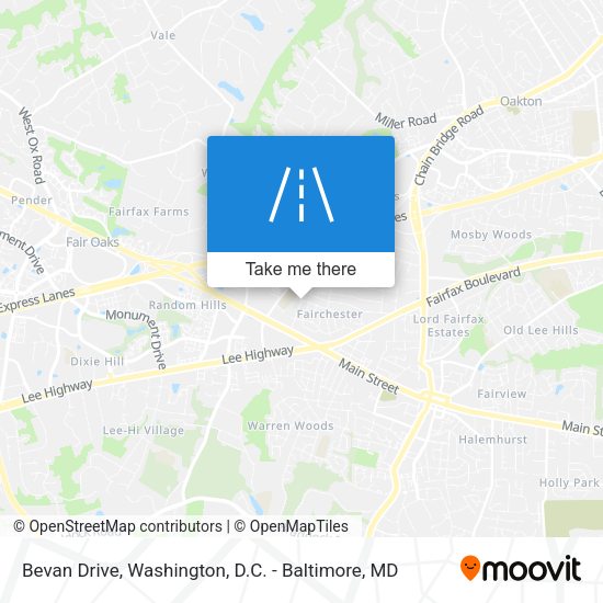 Mapa de Bevan Drive