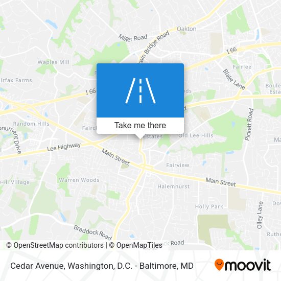 Cedar Avenue map