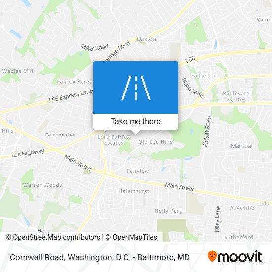 Mapa de Cornwall Road