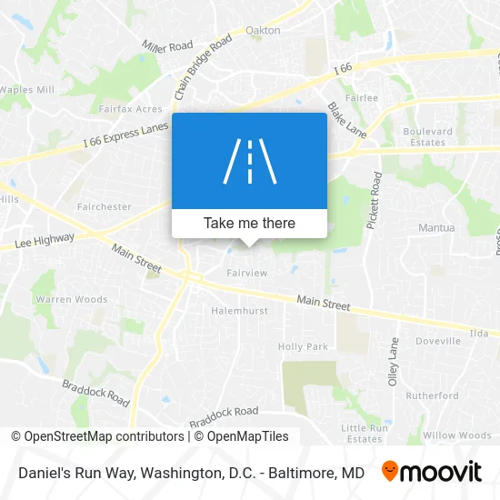 Daniel's Run Way map