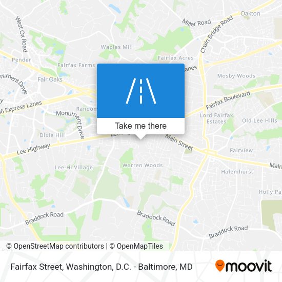 Mapa de Fairfax Street