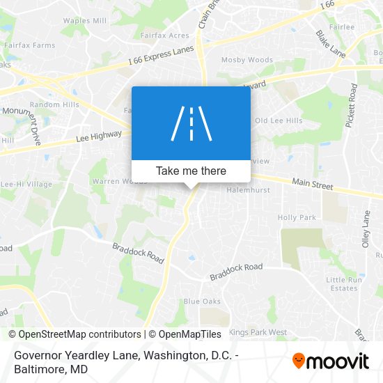 Governor Yeardley Lane map