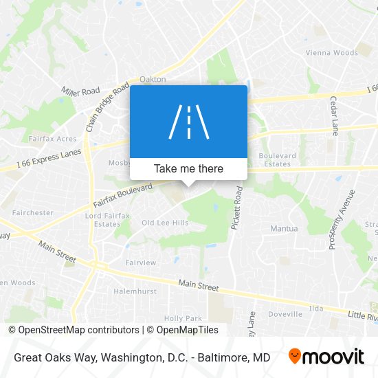Great Oaks Way map
