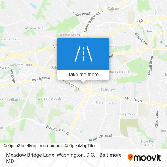 Meadow Bridge Lane map