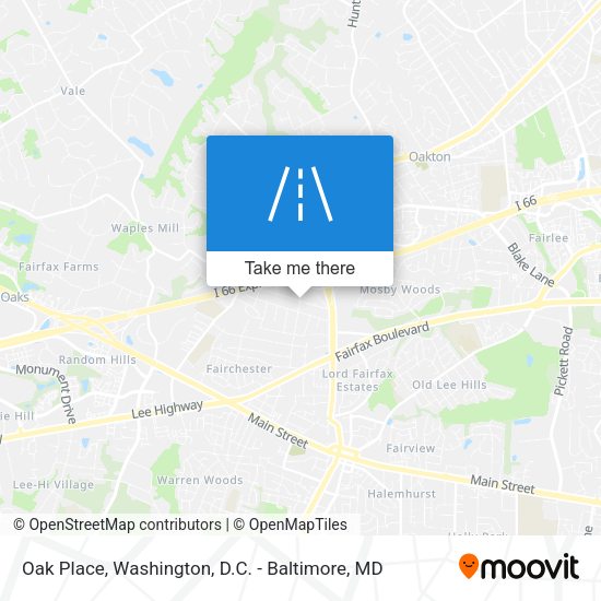 Oak Place map