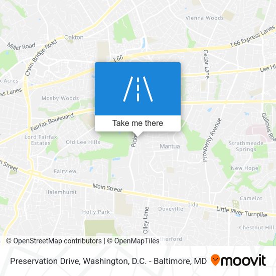 Mapa de Preservation Drive
