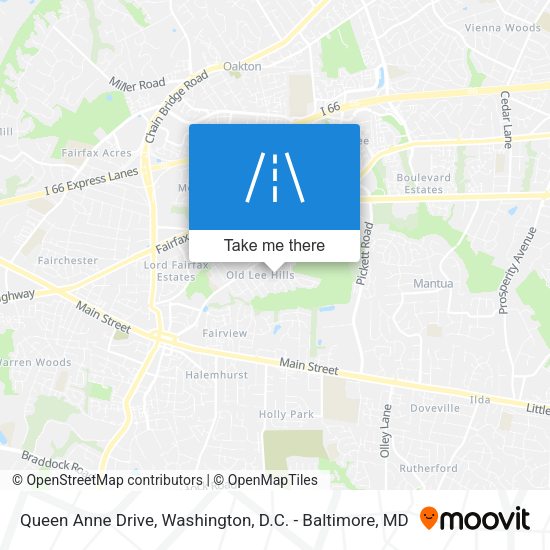 Queen Anne Drive map