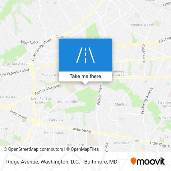 Ridge Avenue map