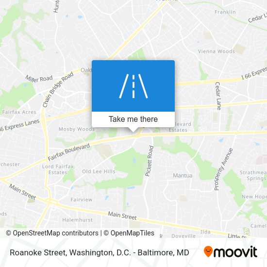 Mapa de Roanoke Street
