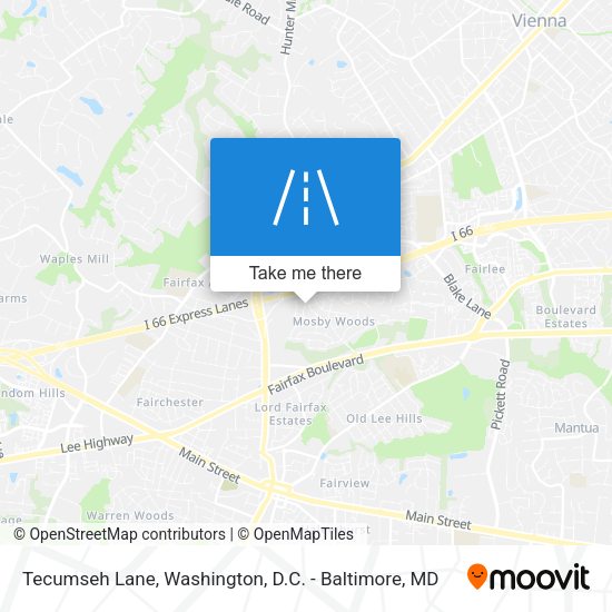 Tecumseh Lane map