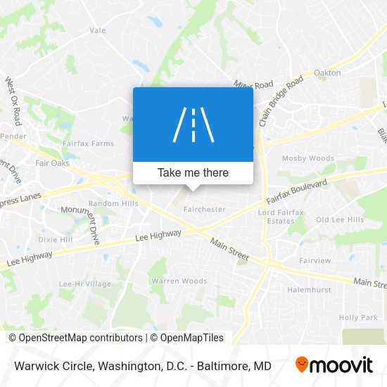 Mapa de Warwick Circle