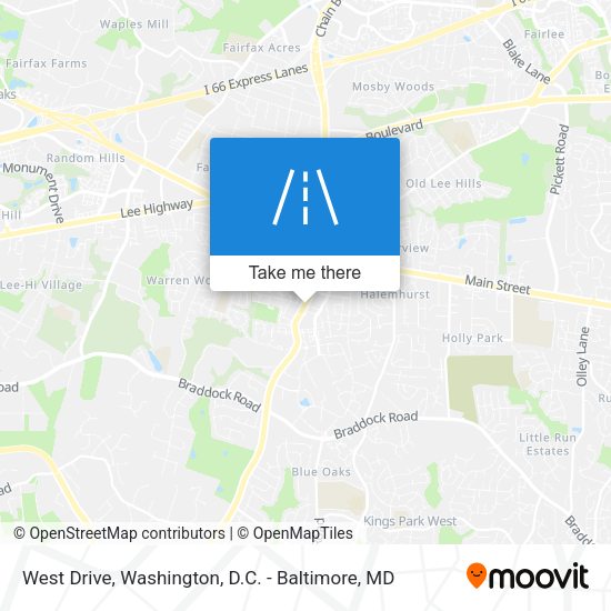 West Drive map