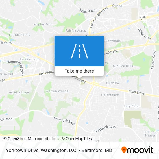 Mapa de Yorktown Drive