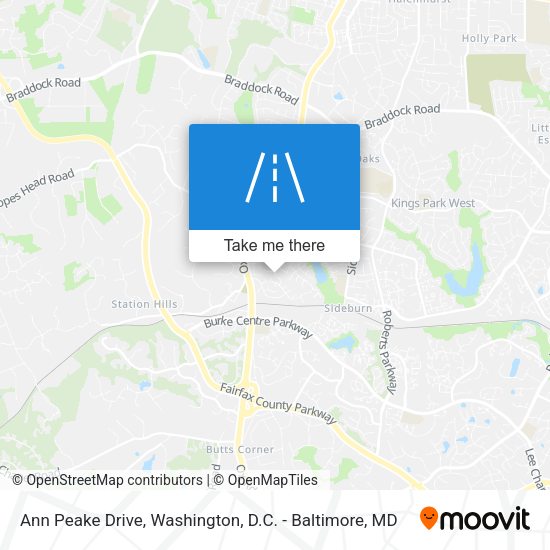 Ann Peake Drive map