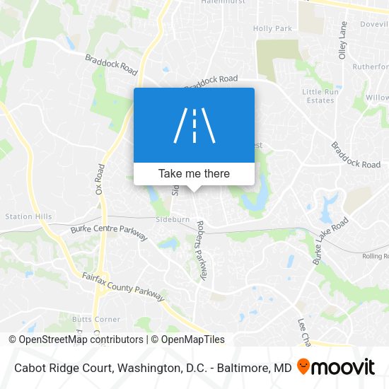 Mapa de Cabot Ridge Court