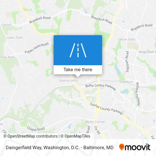 Daingerfield Way map