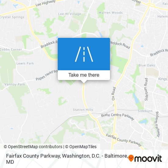 Mapa de Fairfax County Parkway