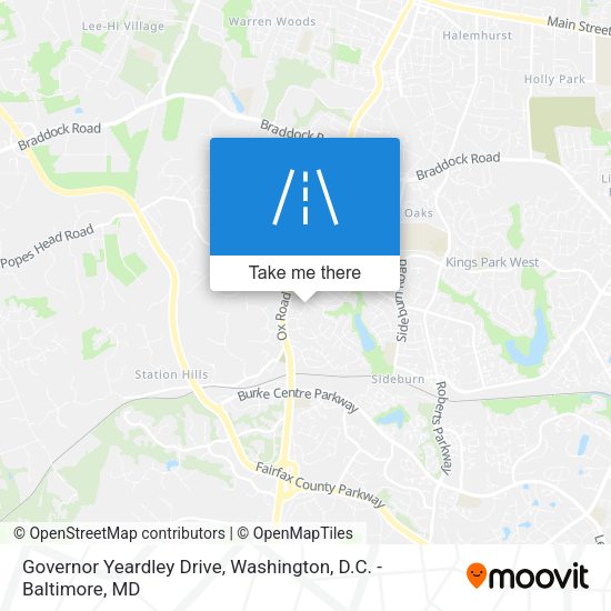 Governor Yeardley Drive map