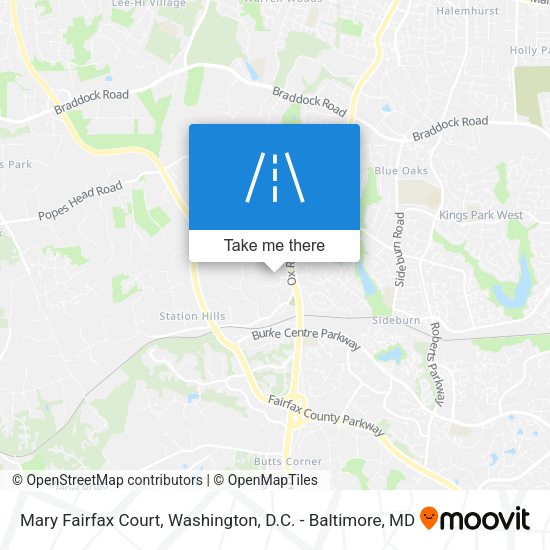 Mary Fairfax Court map