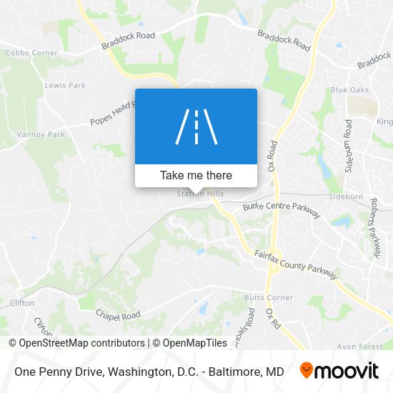 One Penny Drive map