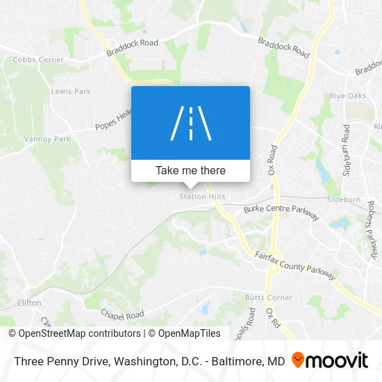 Three Penny Drive map