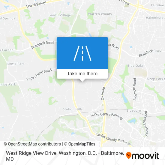 West Ridge View Drive map