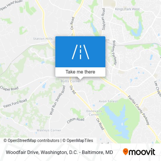 Woodfair Drive map