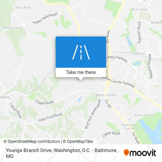 Youngs Branch Drive map