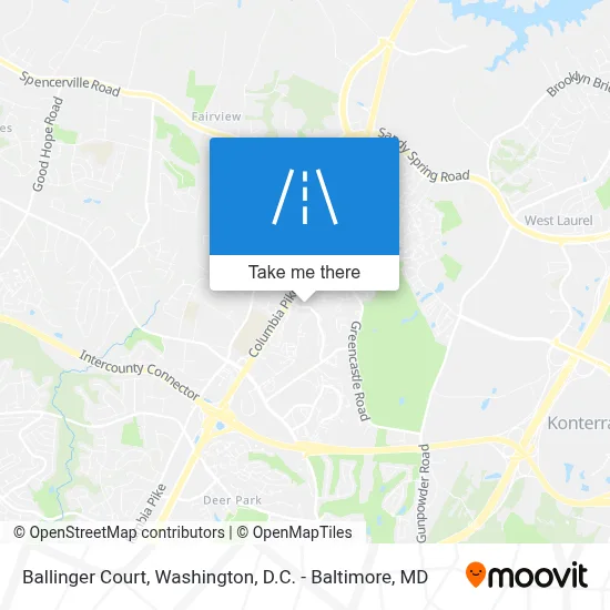 Ballinger Court map