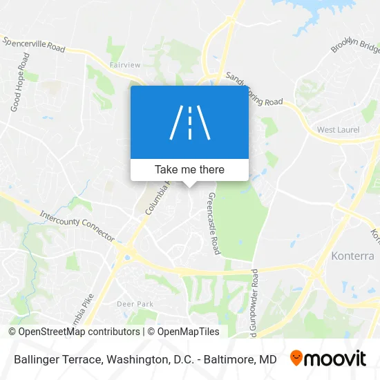 Ballinger Terrace map