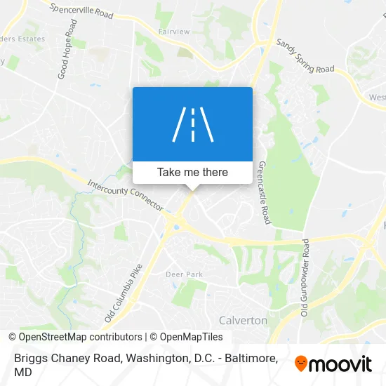 Briggs Chaney Road map