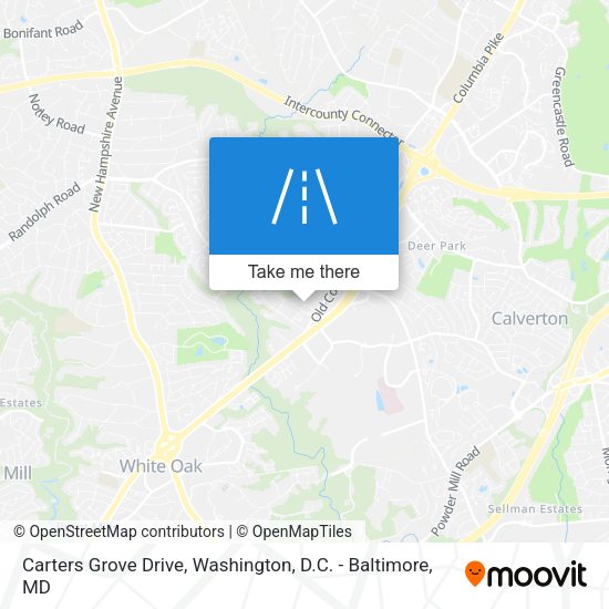 Carters Grove Drive map