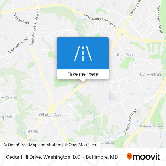Mapa de Cedar Hill Drive