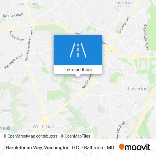 Hamletonan Way map