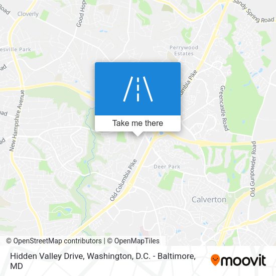 Hidden Valley Drive map