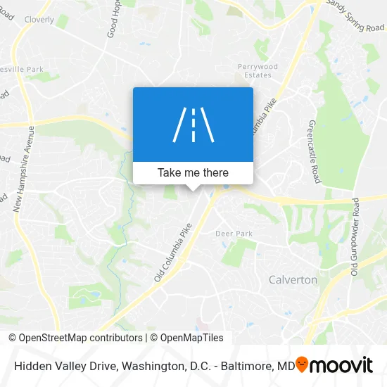 Hidden Valley Drive map