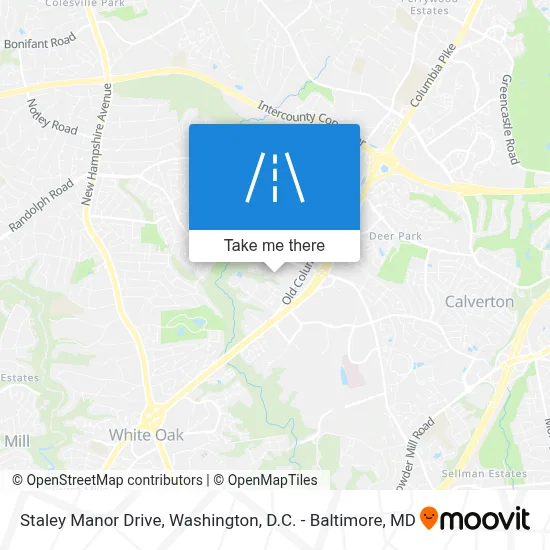 Staley Manor Drive map