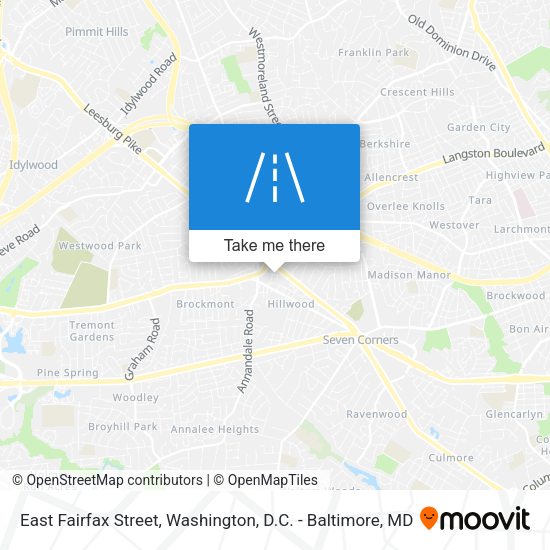 Mapa de East Fairfax Street